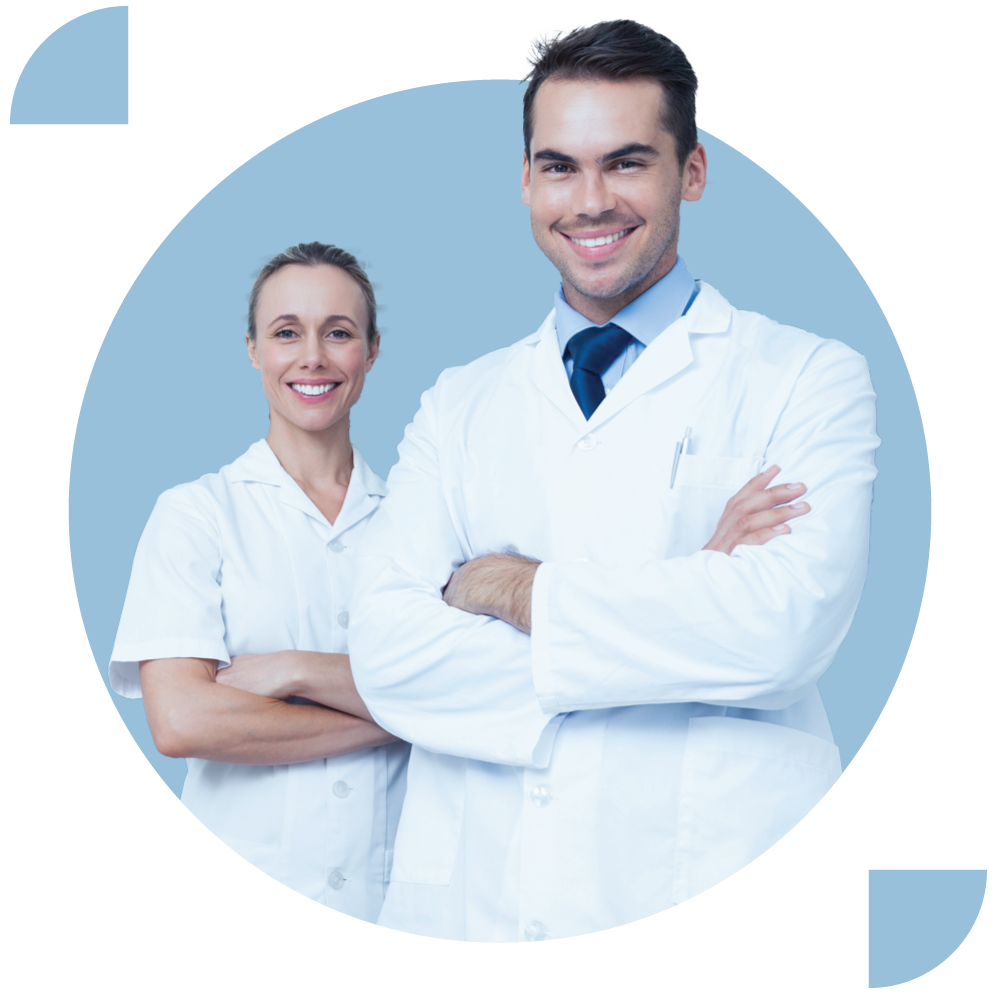 Dentist and assistant